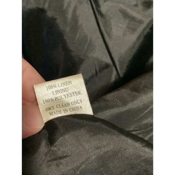 Vintage Nicole Ashley by Lily and Taylor Linen Embellished 3/4 Sleeve Jacket 18 - Picture 6 of 8